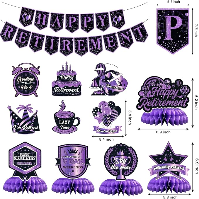 12Pcs Retirement Party Decorations - Image 2