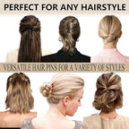9 Pack Prestige Hair Pins for Women, 2.36" Small French Hair Pins for Thin & Thick Hair, Curved Anti-Slip Design for Better Hold, Perfect Holiday Gift for Her