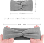 DRESHOW Knit Crochet Headband for Women Ear Warmer Soft Turban Stretch Warmer Headbands Winter Fashion Head Wrap