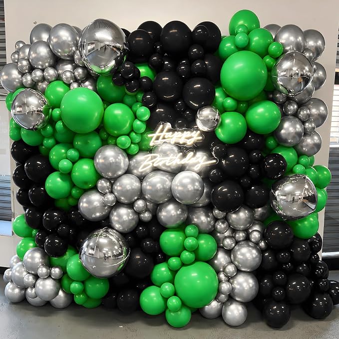 Black Green Link Balloons - Image 6