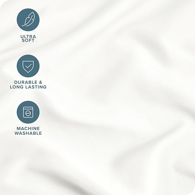 Bare Home Microfiber Bulk Pillow Cases - King Set of 4 - Cooling Pillowcases - Double Brushed - Ivory Pillowcases 4 Pack - Easy Care (King - 4 Pack, Ivory)