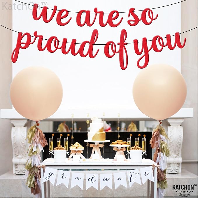KatchOn Felt We are So Proud of You Banner 8 Feet | No DIY, Congratulations - Image 8