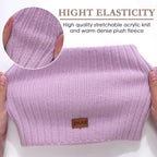 Neck Warmer Gaiter, Winter Fleece Lined Face Mask Scarf for Men Women, Thick Warm Cold Weather Running Ski Neck Cover