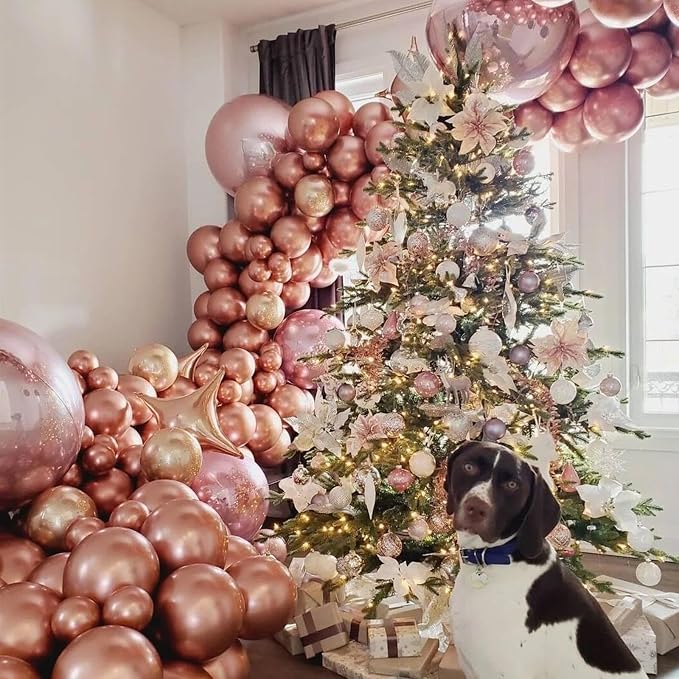 412pcs Metallic Rose Gold Balloon Garland Arch Kit 18 12 10 5 Inch Different - Image 5