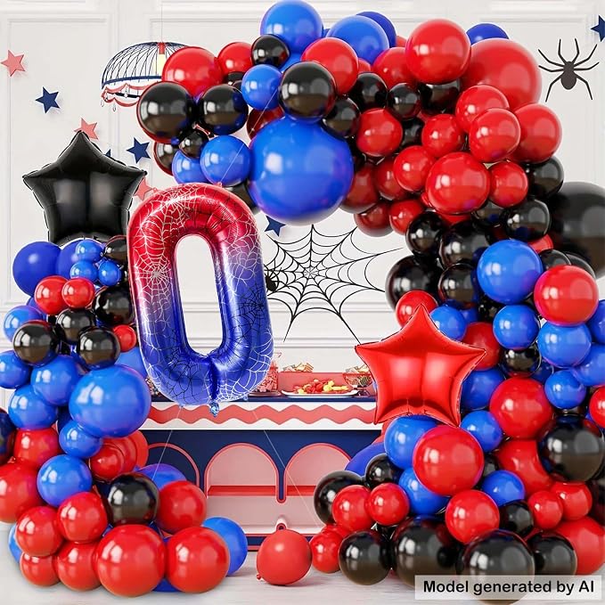 40 Inch Spider Number 0 Foil Balloons - Image 2