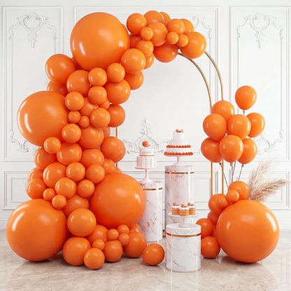 RUBFAC Orange Balloons Different Sizes Burnt Orange Balloon Arch 154pcs | by RUBFAC