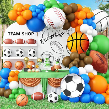 Sports Balloon Arch Garland Kit by Jobkoo