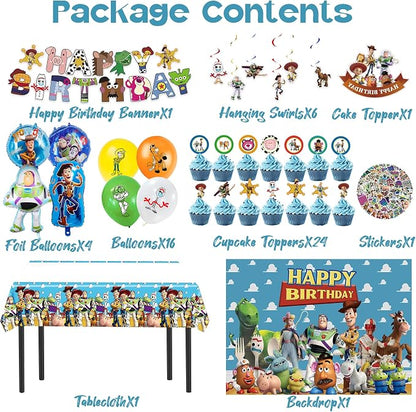 Cartoon Birthday Decorations for Indoor Outdoor Theme Party | Include Happy - Image 2