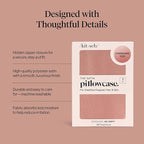 Kitsch Satin Pillowcase with Zipper for Hair & Skin, Softer Than Silk Pillow Cases Queen, Wrinkle-Free, Smooth and Cooling Satin Pillow Covers, Standard Size 19"x26" - Terracotta