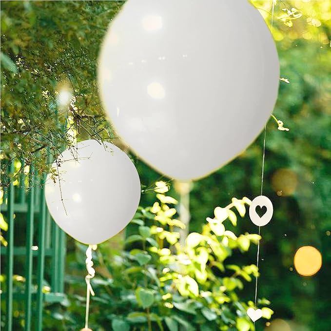ASIYUHY White Balloons 100 Pack 12 Inch White Latex Party Balloons - Image 4