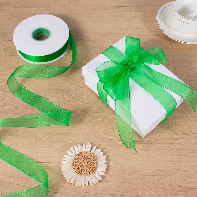 Sheer Organza Ribbon 1 Inch Chiffon Ribbons - Image 5