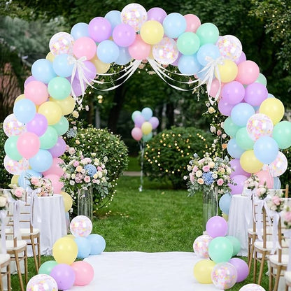 RUBFAC Pastel Balloons Garland Arch Kit, Easter Party Balloon - Image 5