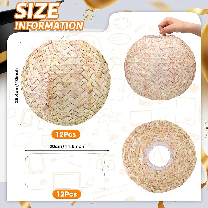 12 Pcs 10 Inch Hanging Paper Lanterns Party Decorations Pastel Classroom Decor - Image 3