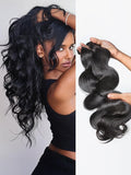 LUVME Body Wave Seamless 2 Pack 220g 14Pcs Clip in Hair Extensions Full Max with 18inch Remy Human Hair Extensions, Natural Black 100% Real Soft Hair