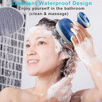 Electric Scalp Massager, Portable Rechargeable Head Massager with 8 Removable Massage Claws, Waterproof Handheld Hair Scalp Scratcher for Full-Body Massage and Stress Relax