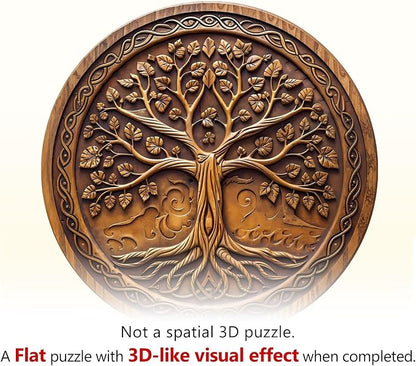 Tree of Time Puzzles Adults Gifts Wooden 200 Pieces 11.4 * 11.4in - Image 9