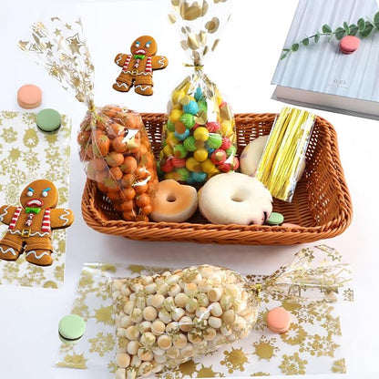 COQOFA 100 Pcs Mixed 5"X11" Gift Wrap Cellophane Treat Bag Party Favor bags - Image 6