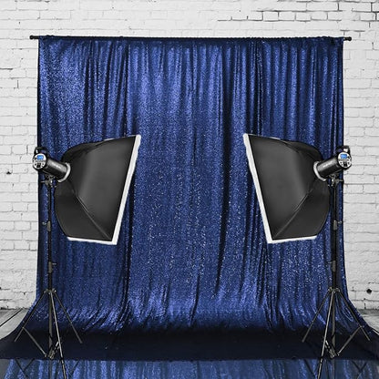 Eternal Beauty Navy Blue 3mm Sequin Backdrop 7x7 Ft - Image 7