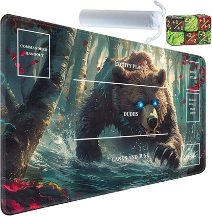 for TCG Playmat with Zones, Non-Slip Rubber Bottom Trading Card Game Mat with by Unknown