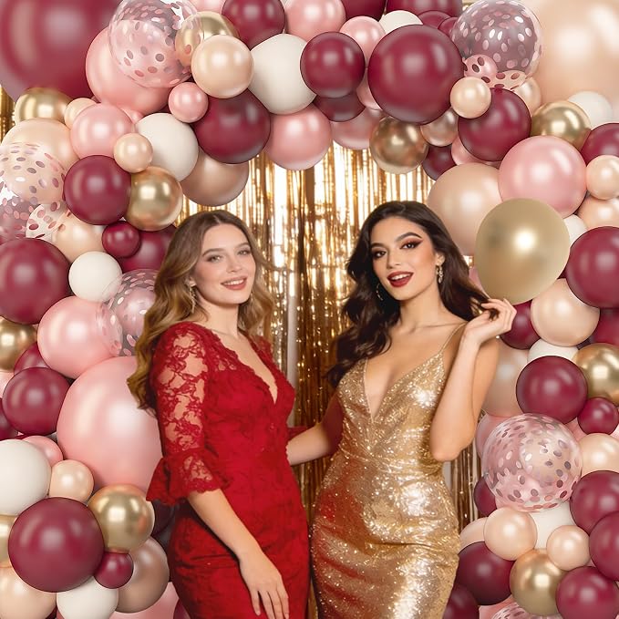 Amandir 153pcs Burgundy Balloons Arch Garland Kit Different Sizes | 18 12 10 5 - Image 6