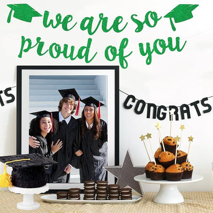 2026 Graduation Decorations Pre-Strung Blingbling We Are So Proud of You Banner - Image 6