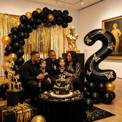 40 Inch Black Number 2 Balloon - Image 5