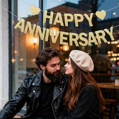 Happy Anniversary Glitter Banner - Image 4