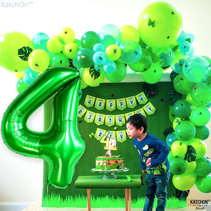 KatchOn Dark Green Number 4 Balloons - Image 6