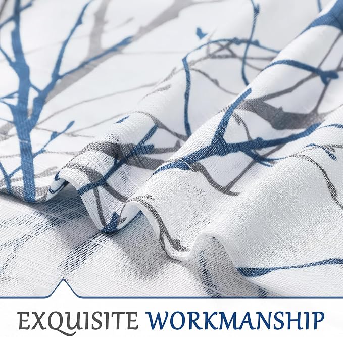 FMFUNCTEX Linen Semi Sheer Curtains - Image 7