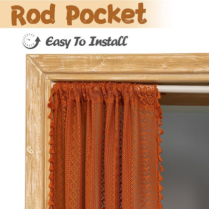 Sutuo Home Terracotta Boho Doorway Curtains - Image 3