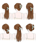 Mesovor Teen Girl Gifts Trendy Stuff - 4 Pack Elegant Bow Hair Claw Clips, Nonslip 4.3" Large Hair Grip Hairclips for Thick | Birthday Gifts for Teens Daughter Sister Christmas Gifts