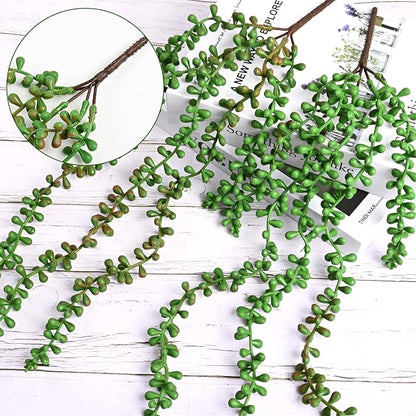 4Pcs Artificial Hanging Plants for Outdoors, Fake Vines Greenery | UV Resistant - Image 4