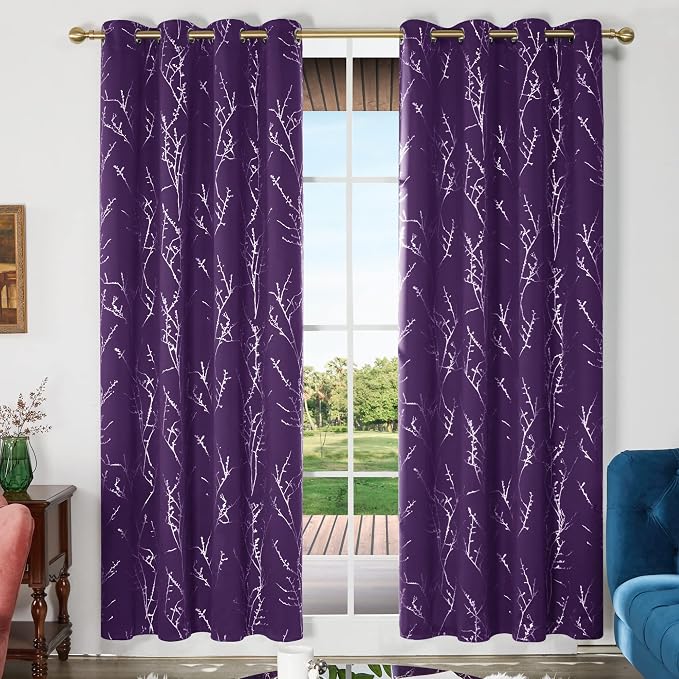Deconovo Living Room Curtains 84 Inches Long, Thermal Insulated, Room Darkening - Image 2