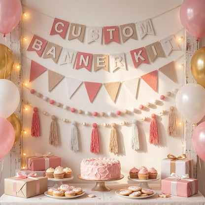 SmoothNovelty 139 Pcs Felt DIY Custom Banner Kit Include 104 Letters 18 - Image 5