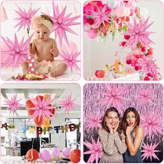 10 Pcs Star Balloons Explosion Balloons Foil Cone Balloon Magic - Image 6