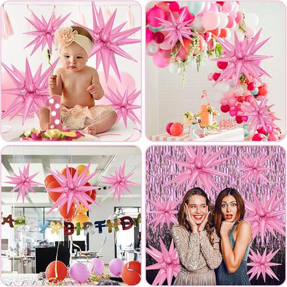 10 Pcs Star Balloons Explosion Balloons Foil Cone Balloon Magic - Image 6