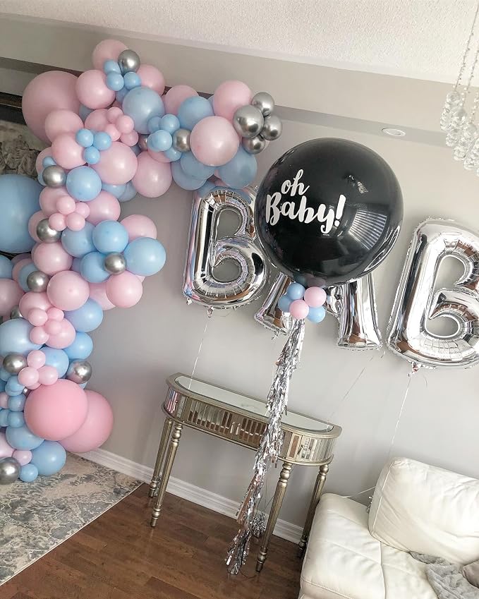 140Pcs Gender Reveal Balloon Garland Arch Kit - Image 4