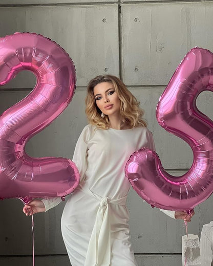 Pink Number 5 Balloon 40 Inch - Image 3
