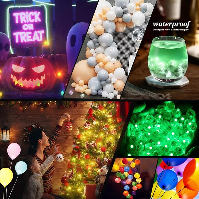 50pcs LED Green Balloon Lights, Round LED Mini Lights - Image 6