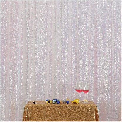 Poise3EHome 7FT x 7FT Iridescent Sequin Photography Backdrop Curtain by Poise3EHome