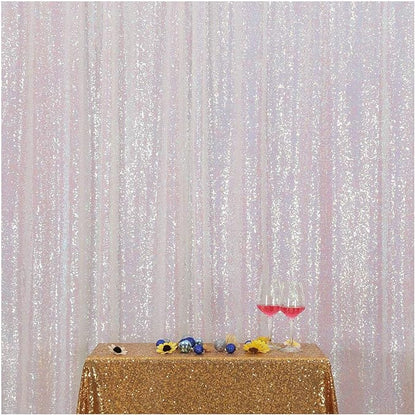 Poise3EHome 6FT x 6FT Iridescent Sequin Photography Backdrop Curtain by Poise3EHome