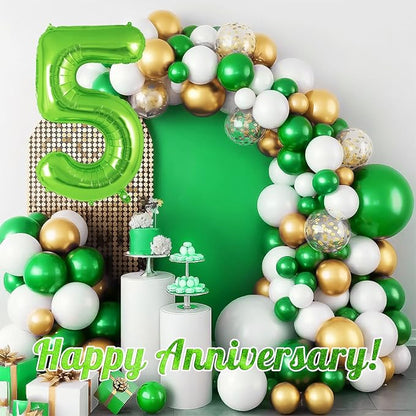Green Number 5 Balloon 40 Inch, Big Large Foil Helium Number Balloons, Jumbo - Image 6
