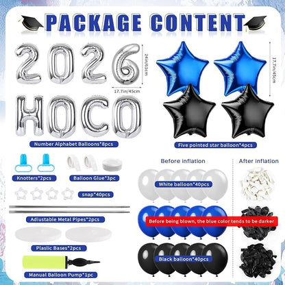 2 Sets Homecoming 2026 Balloon Column Stand Party Decorations Kits - Image 6