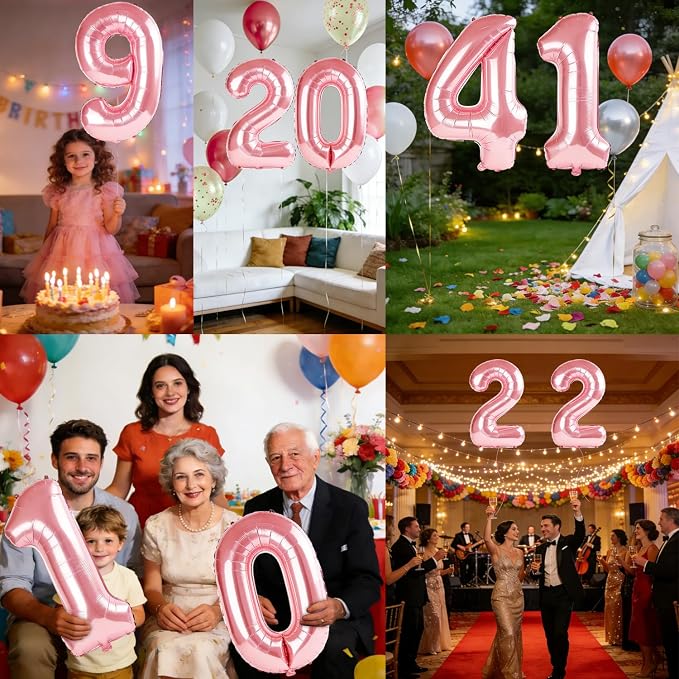 40 Inch Number 41 Balloons for 41st Birthday Party Decorations, 0-100 Jewelry - Image 7