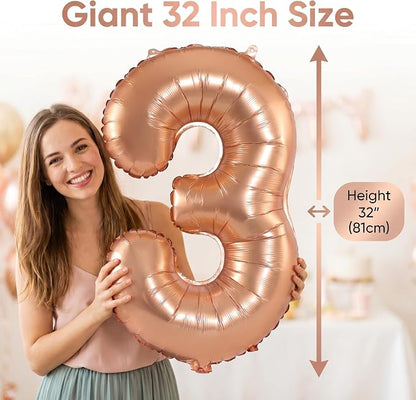 YPSelected 32 Inch Large Foil Helium Number Balloon Birthday Wedding Party 0-9 - Image 5
