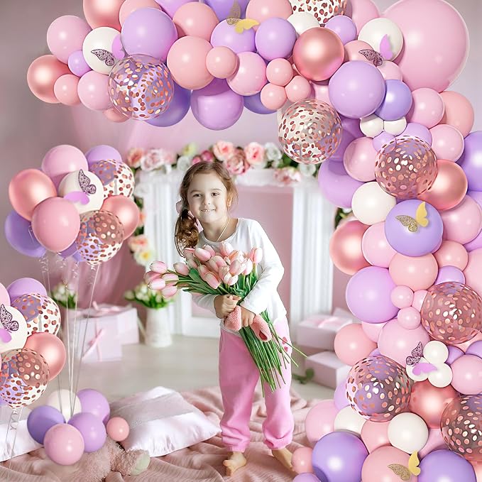Ouddy Party 129Pcs Pastel Purple Balloons Different Sizes 18 12 10 5Inch - Image 6