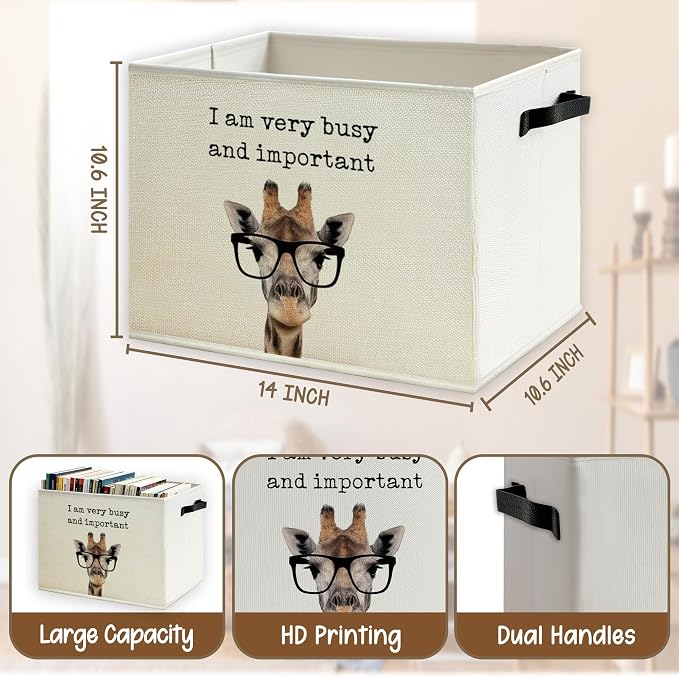 Funny Office Humor Giraffe Storage Basket - Image 5