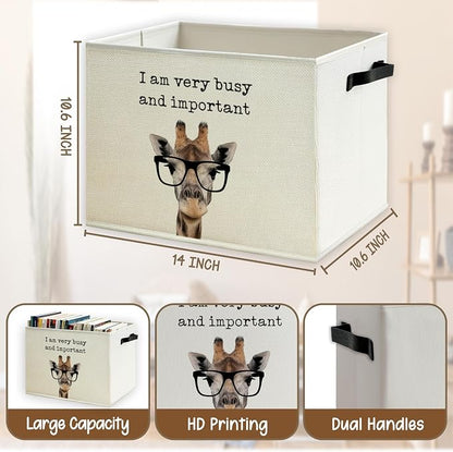 Funny Office Humor Giraffe Storage Basket - Image 5