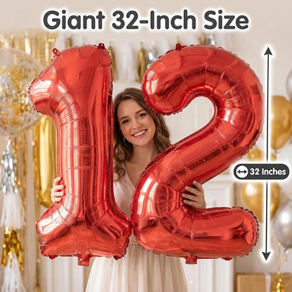 YPSelected 32 Inch Large Foil Helium Number Balloon Birthday Wedding Party 0-9 - Image 5