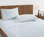 Lane Linen 100% Organic Cotton King Size Pillow Cases Set of 2 (20''x36'') Pillow Cases King Size, Organic Cotton Pillowcases, King Size Pillow Case Set, King Pillow Cases Set of 2 Chevron Cool Blue